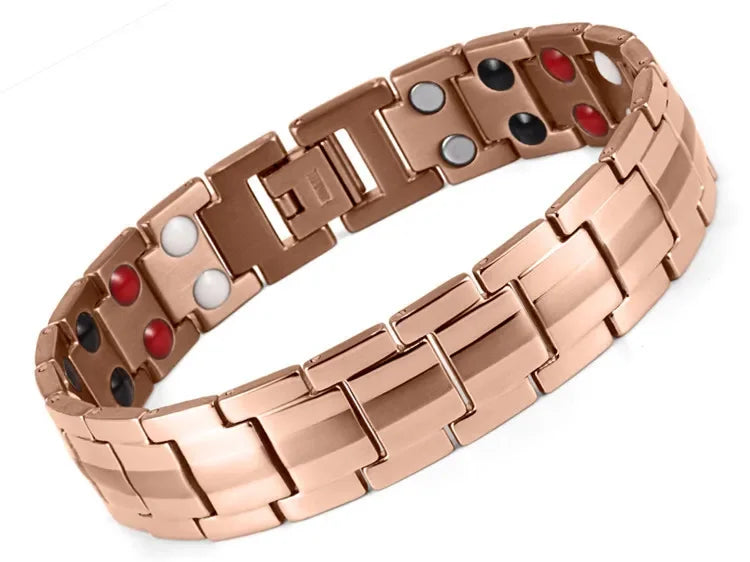 Men’s Magnetic Therapy Bracelet – Copper Healing Wristband for Arthritis Relief