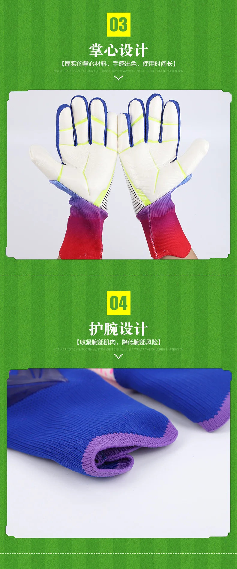 Pro Goalkeeper Gloves – Latex Soccer Goalie Gloves for Kids & Adults Training Match