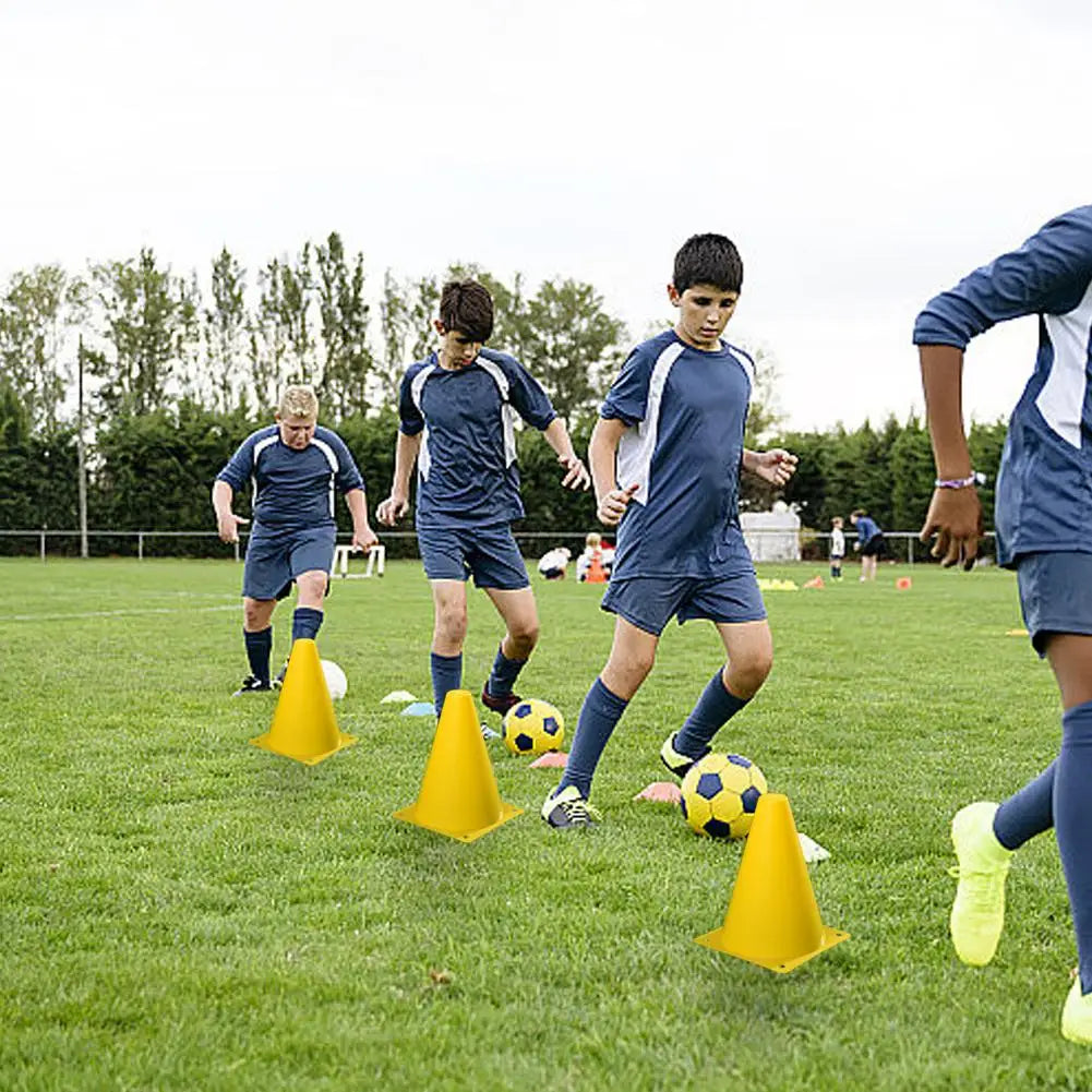 10PCS Soccer Training Marker Cones – Lightweight Football Practice Drill Cups