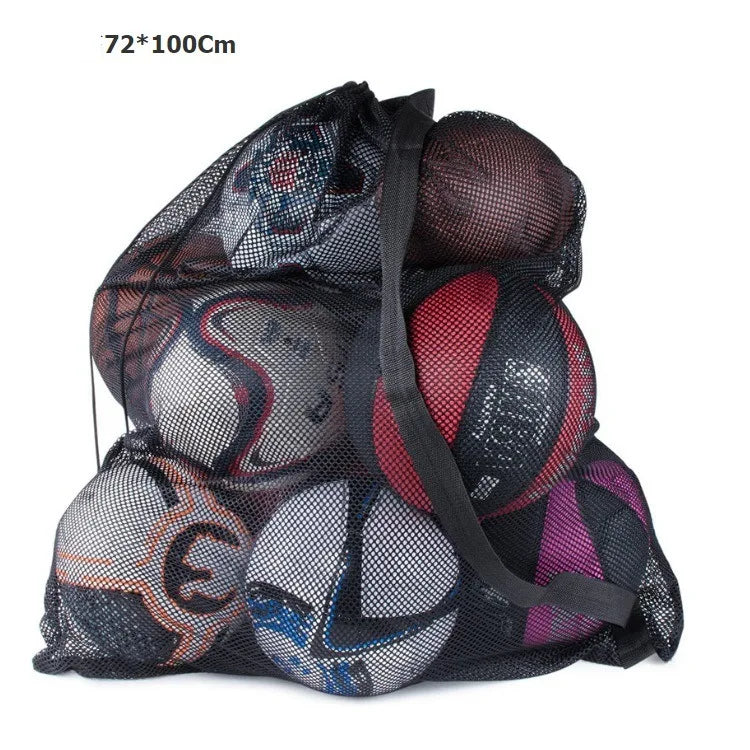 Mesh Ball Bag Backpack – Extra Large Football & Basketball Storage Net for Sports