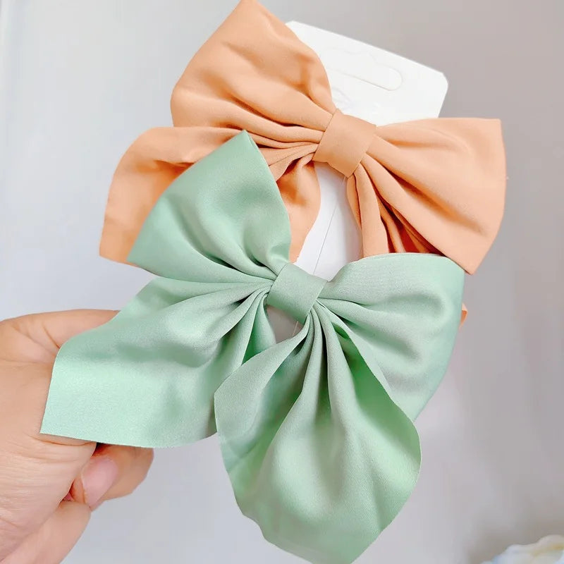 Satin Bow Hair Clips – Cute Butterfly Style Hairpins for Girls & Women, Elegant Hair Accessories