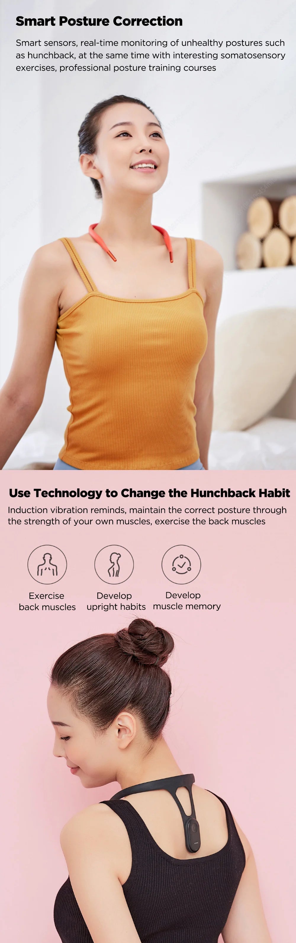 Hipee Smart Posture Trainer – AI-Driven Back Corrector with Real-Time Feedback & Alerts