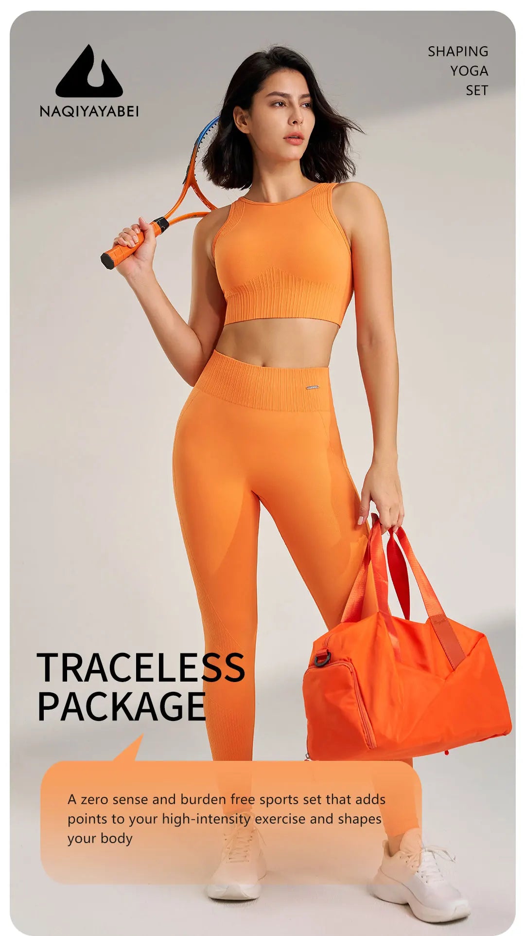 🧵 Seamless Yoga Clothing Set – High Waist Leggings + Fitness Top