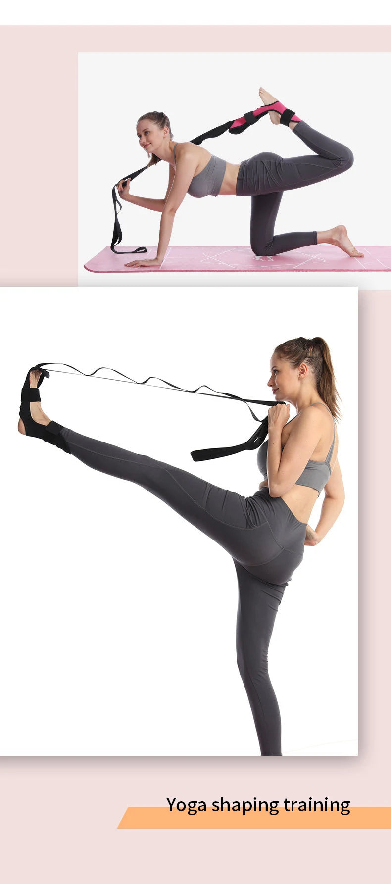 🧘 Yoga Leg Stretcher Strap – Flexibility Trainer for Legs, Rehab, and Plantar Fasciitis Relief
