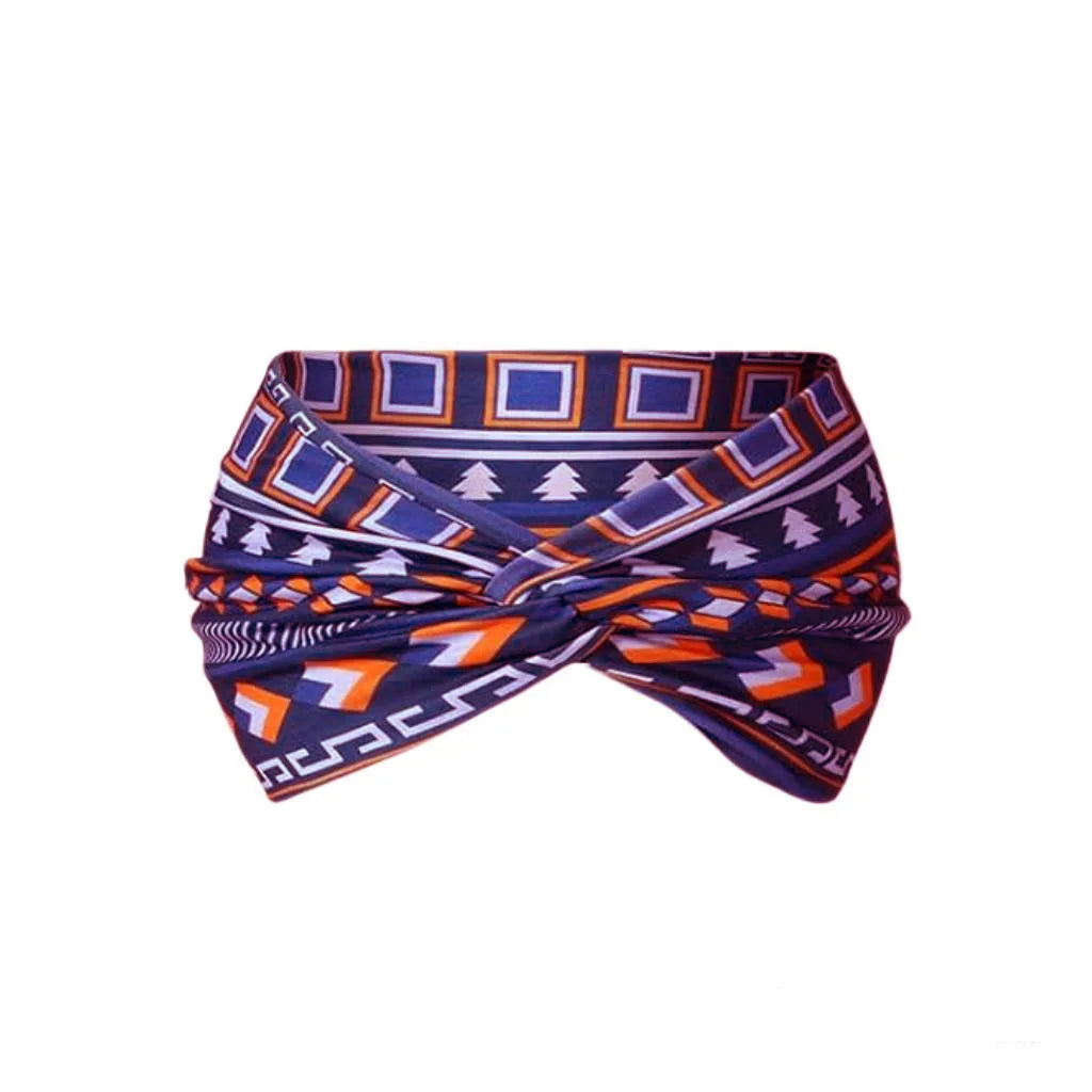 🧘‍♀️ Bohemian Yoga Headband – Wide High Strength African Style Wrap