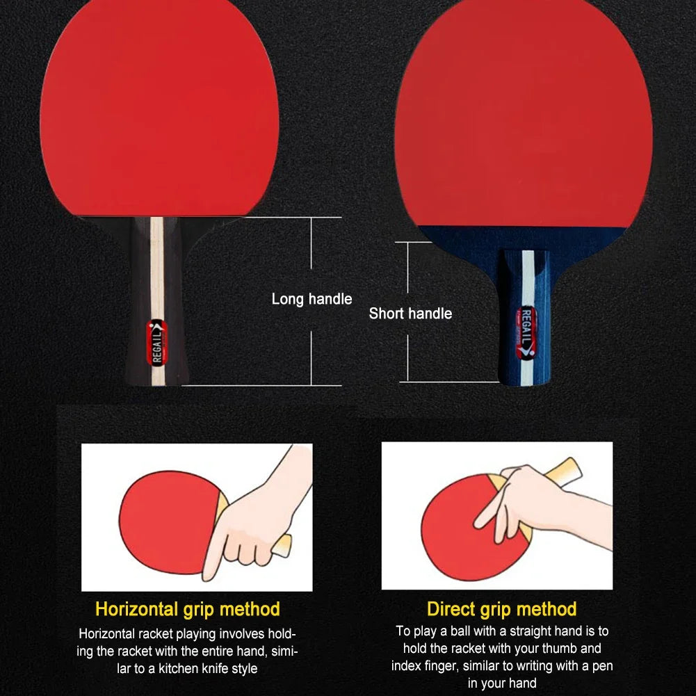 Table Tennis Racket Set – 2 Bats 3 Balls for Training & Beginners