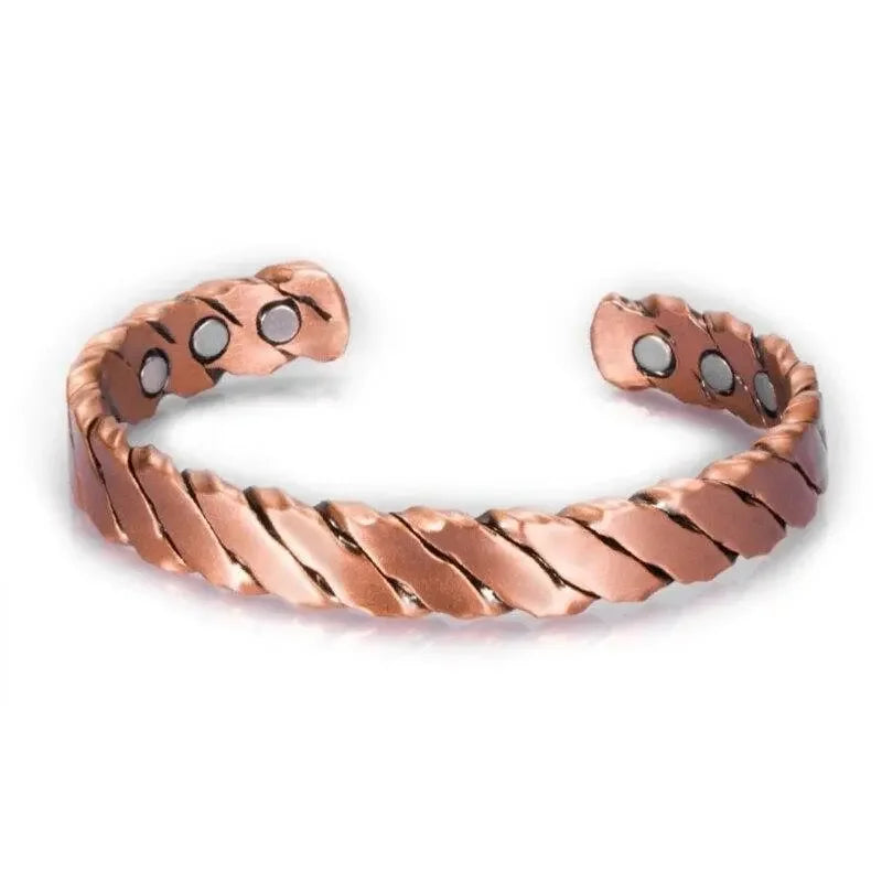 Men’s Pure Copper Magnetic Bracelet – Germanium Therapy Link Chain Arthritis Relief