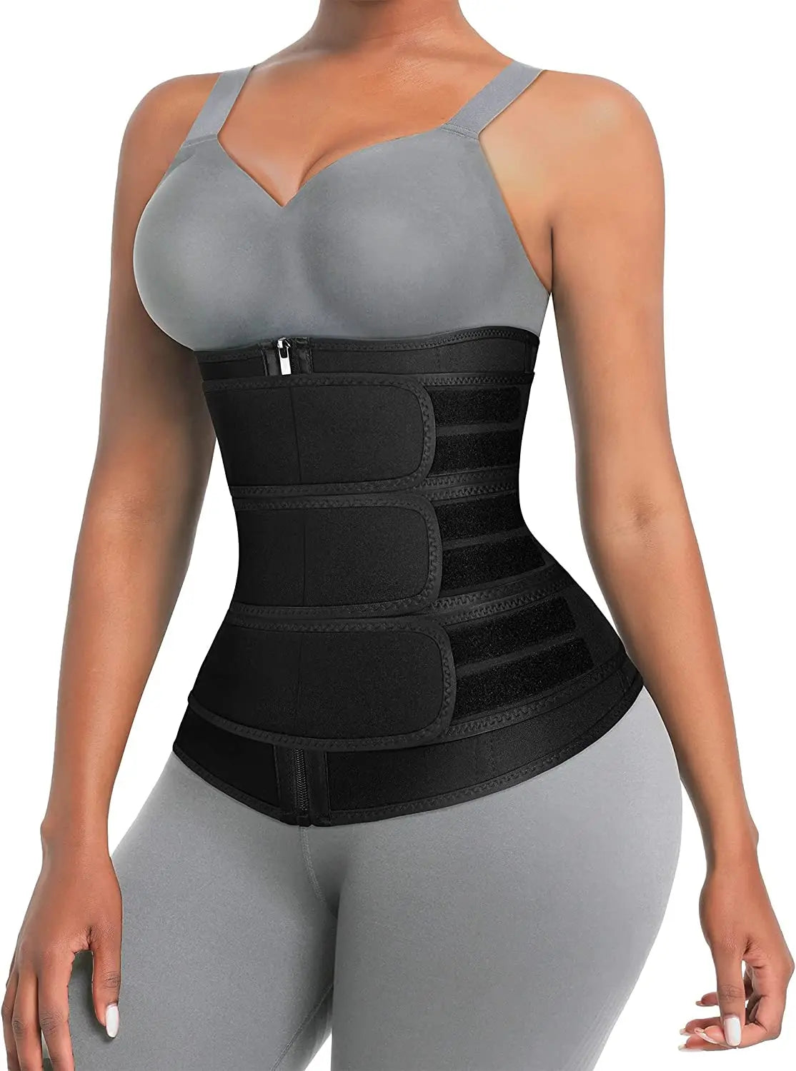 💪 3-Strap Waist Trainer Cincher – Women’s Slimming Sweat Belt for Workouts