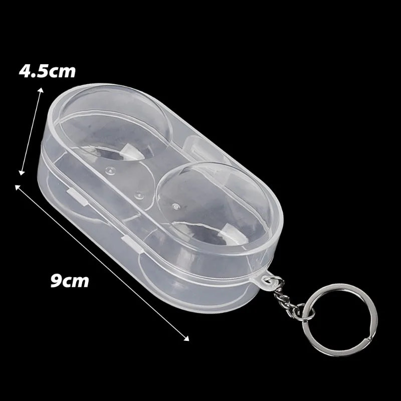 1–5pcs Ping Pong Ball Box – Hard Plastic Storage Case with Keychain