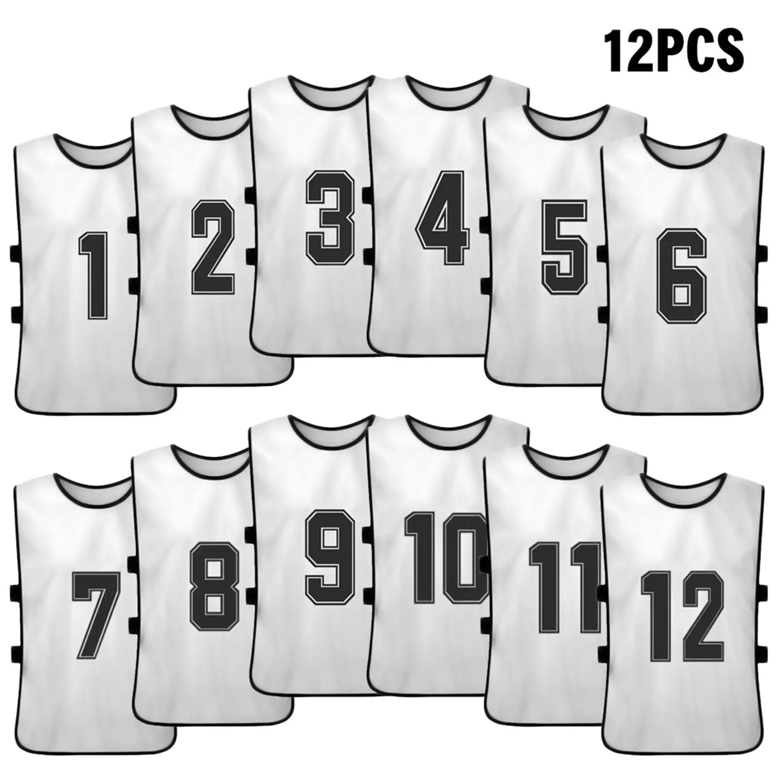 6/12PCS Kids Soccer Pinnies – Quick Dry Youth Sports Jerseys