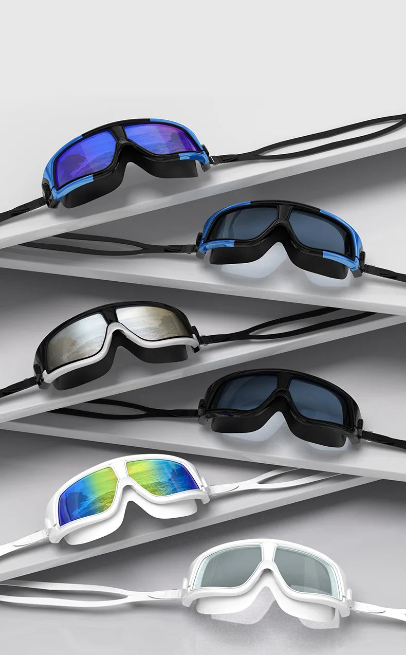🥽 HD Anti-Fog Swimming Goggles – Large Frame