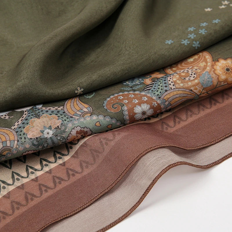 Muslim Square Hijab Scarf – 90x90cm Women’s Head Cover Wrap for Modest Fashion