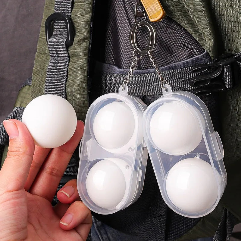 1–5pcs Ping Pong Ball Box – Hard Plastic Storage Case with Keychain