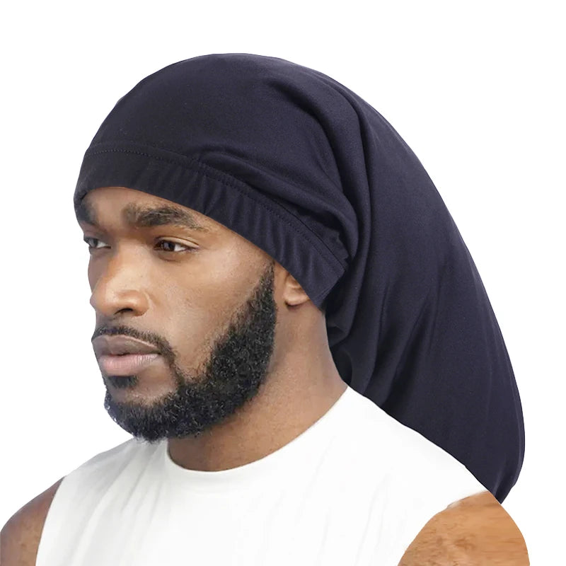 💤 Men’s Dreadlock Sleep Cap with Long Tail