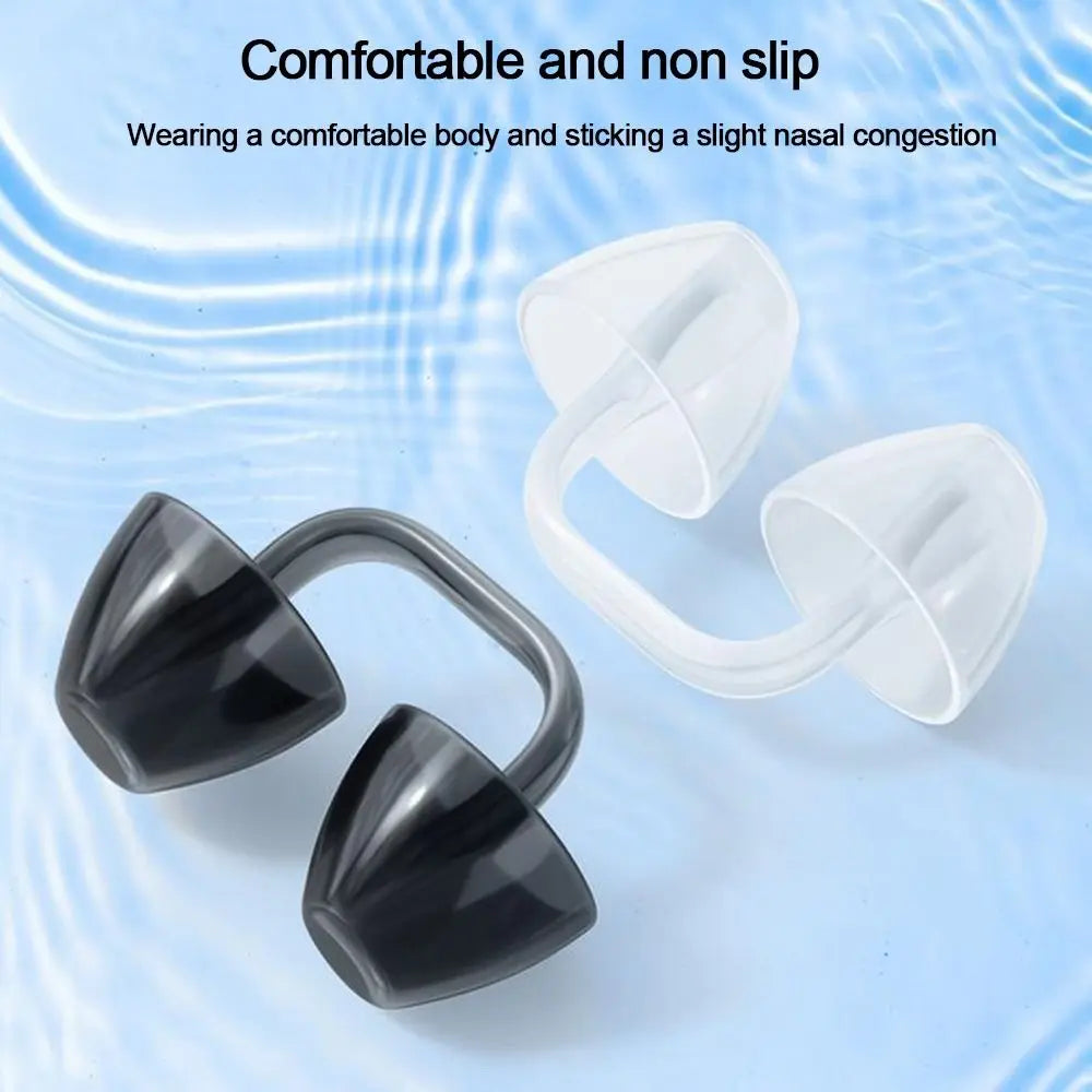 👃 Soft Silicone Nose Clip – Reusable Waterproof Nose Plug