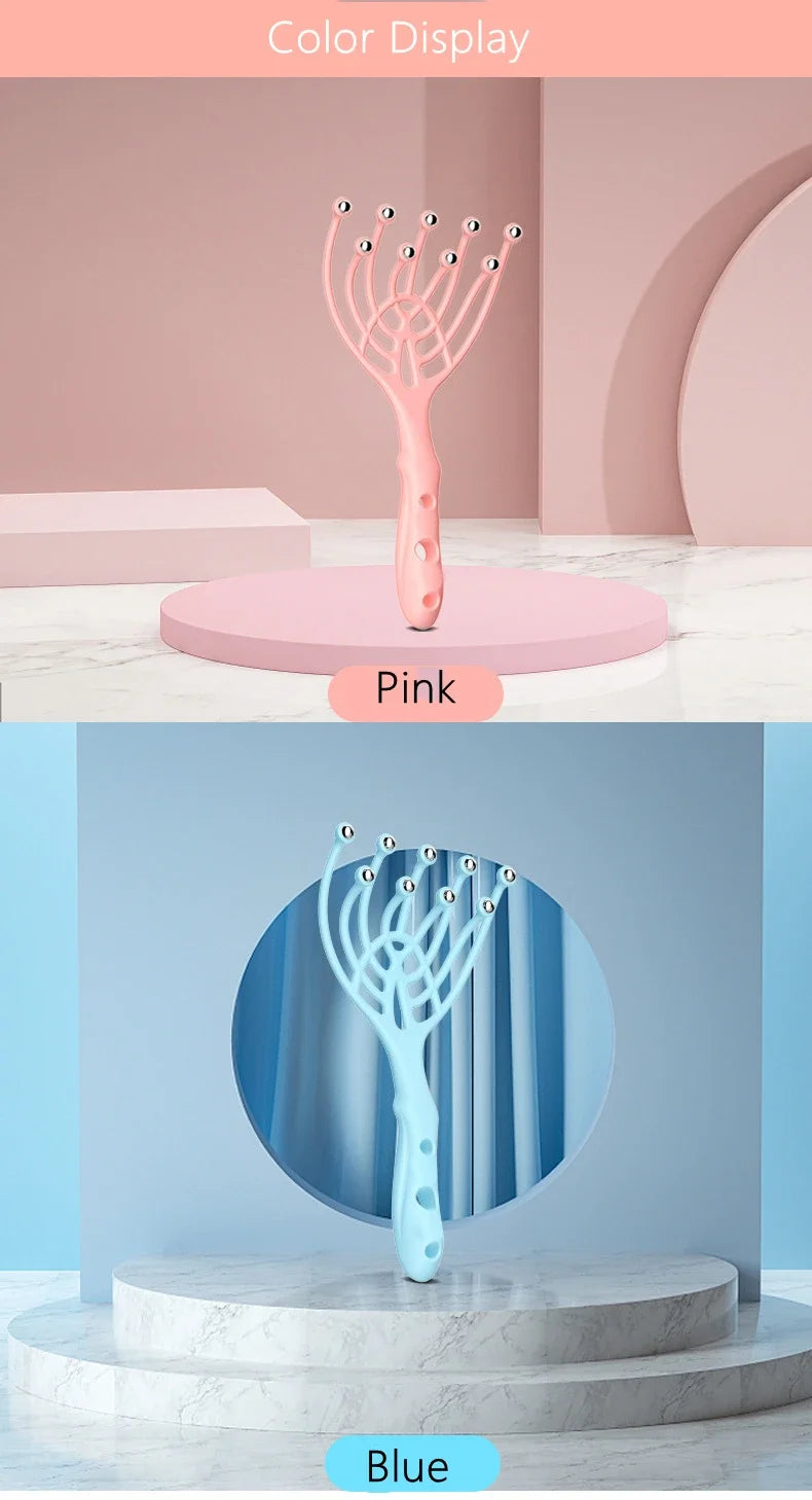 Multi-Function Scalp Massager Tool Head, Body, & Stress Relief Brush for Hair & Relaxation