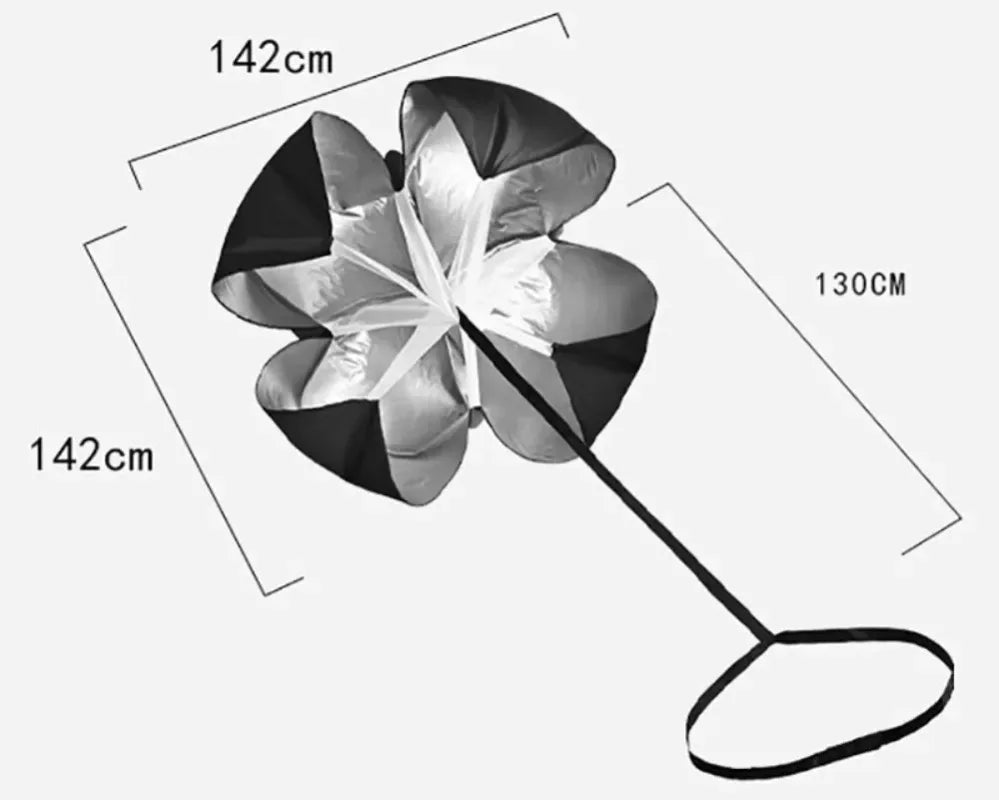 🪂 Adjustable Speed Parachute – Resistance Running Chute for Training