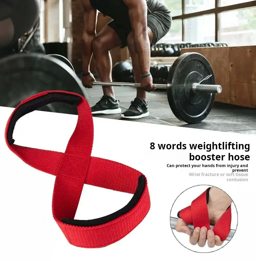 Figure 8 Lifting Straps – Padded Deadlift Wrist Wraps for Gym & Powerlifting
