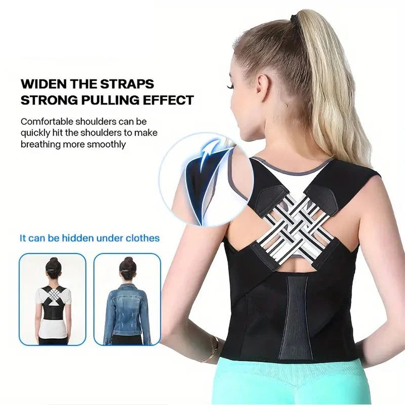 Full Back Posture Corrector – Shoulder & Lumbar Support for Women & Men