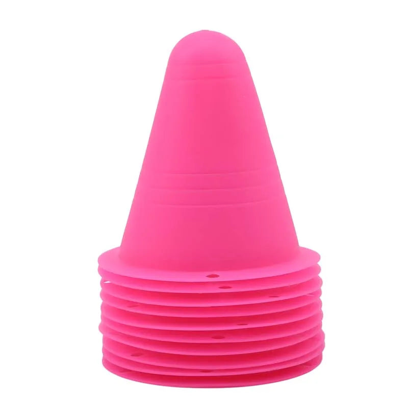 🚧 10PCS Skate Marker Cones – Soft Obstacle Cones for Rollerskates Football & Soccer