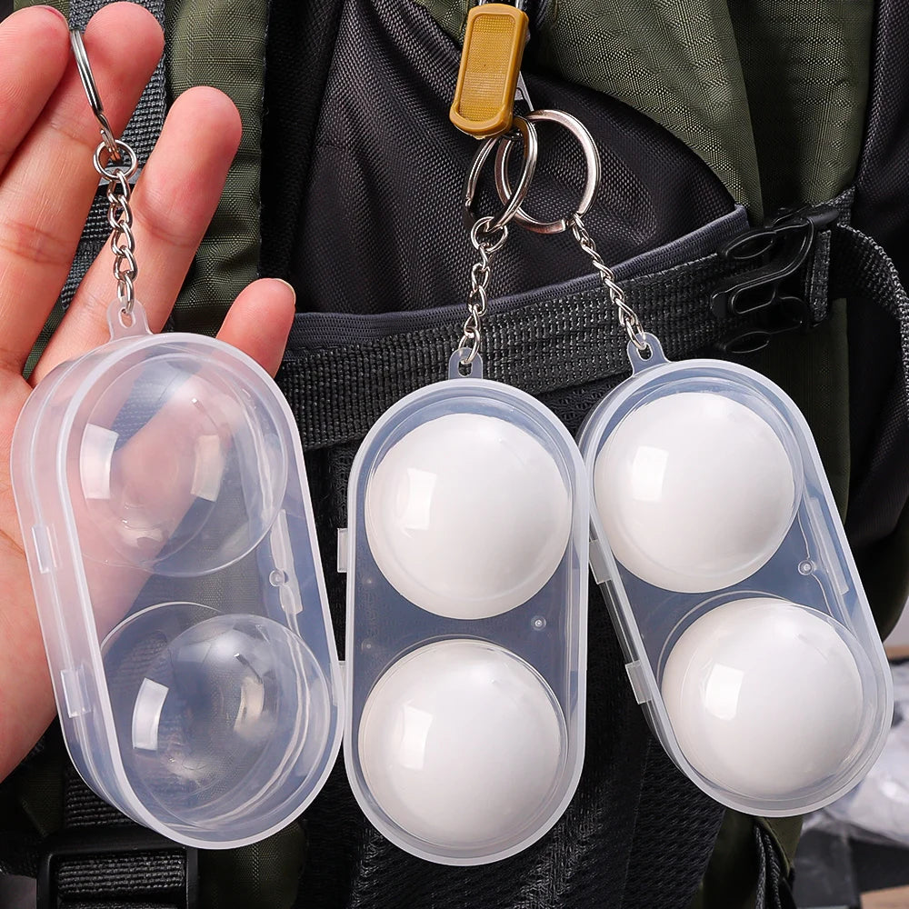 1–5pcs Ping Pong Ball Box – Hard Plastic Storage Case with Keychain