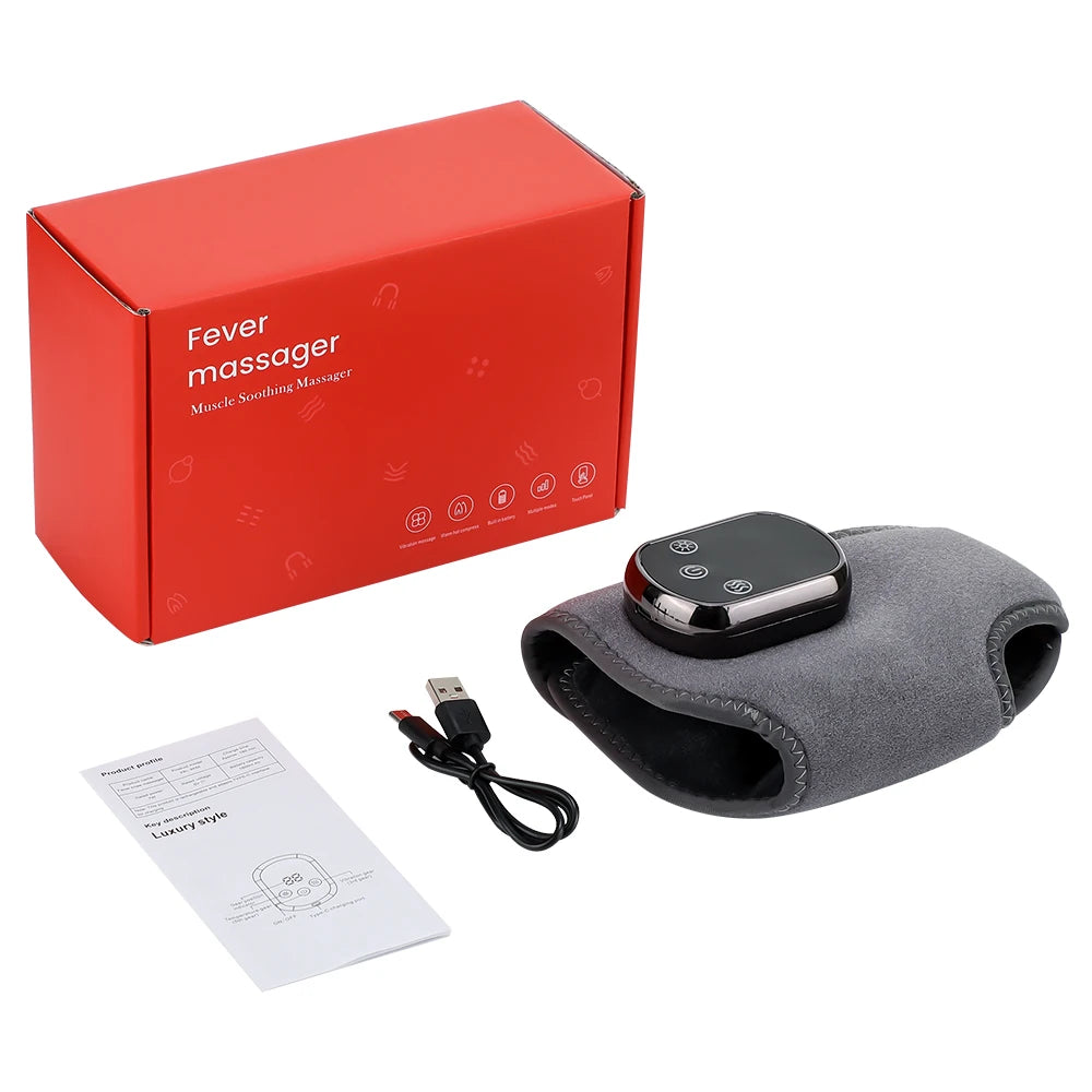 Electric Foot & Ankle Massager with Heat – Cordless Vibration Wrap for Pain Relief & Recovery