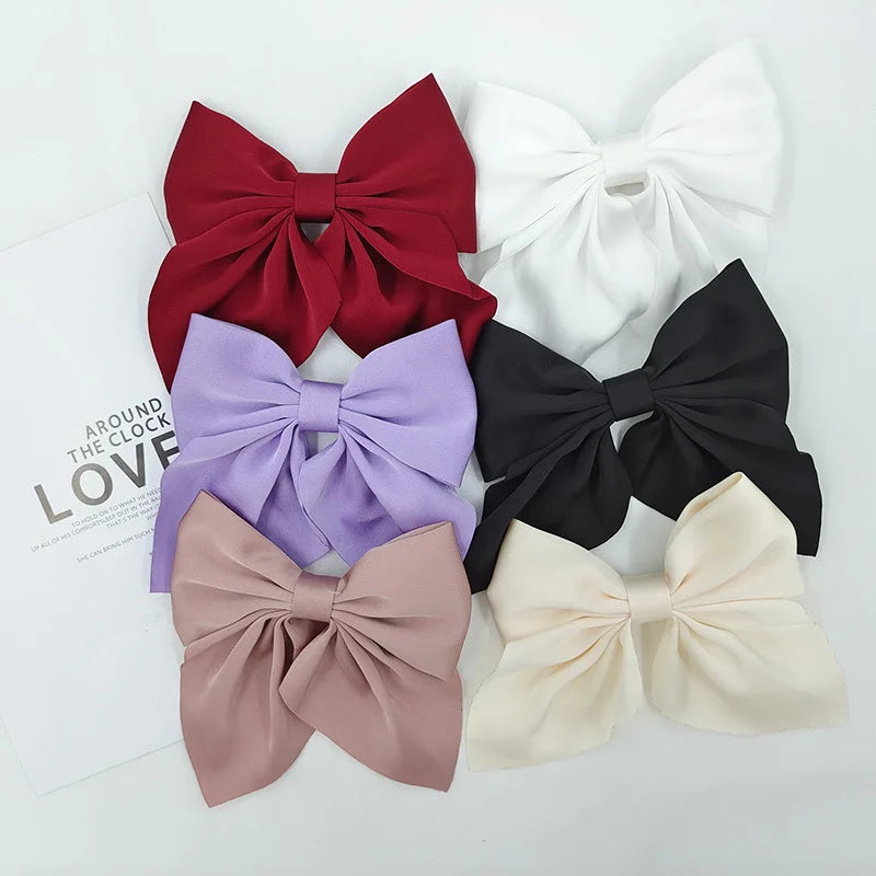Satin Bow Hair Clips – Cute Butterfly Style Hairpins for Girls & Women, Elegant Hair Accessories