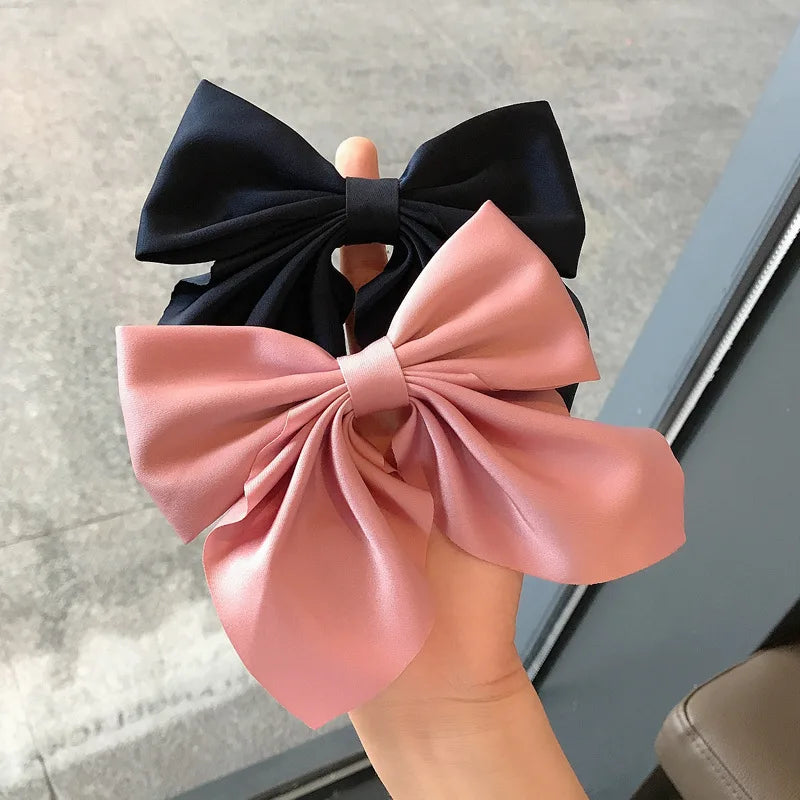 Satin Bow Hair Clips – Cute Butterfly Style Hairpins for Girls & Women, Elegant Hair Accessories