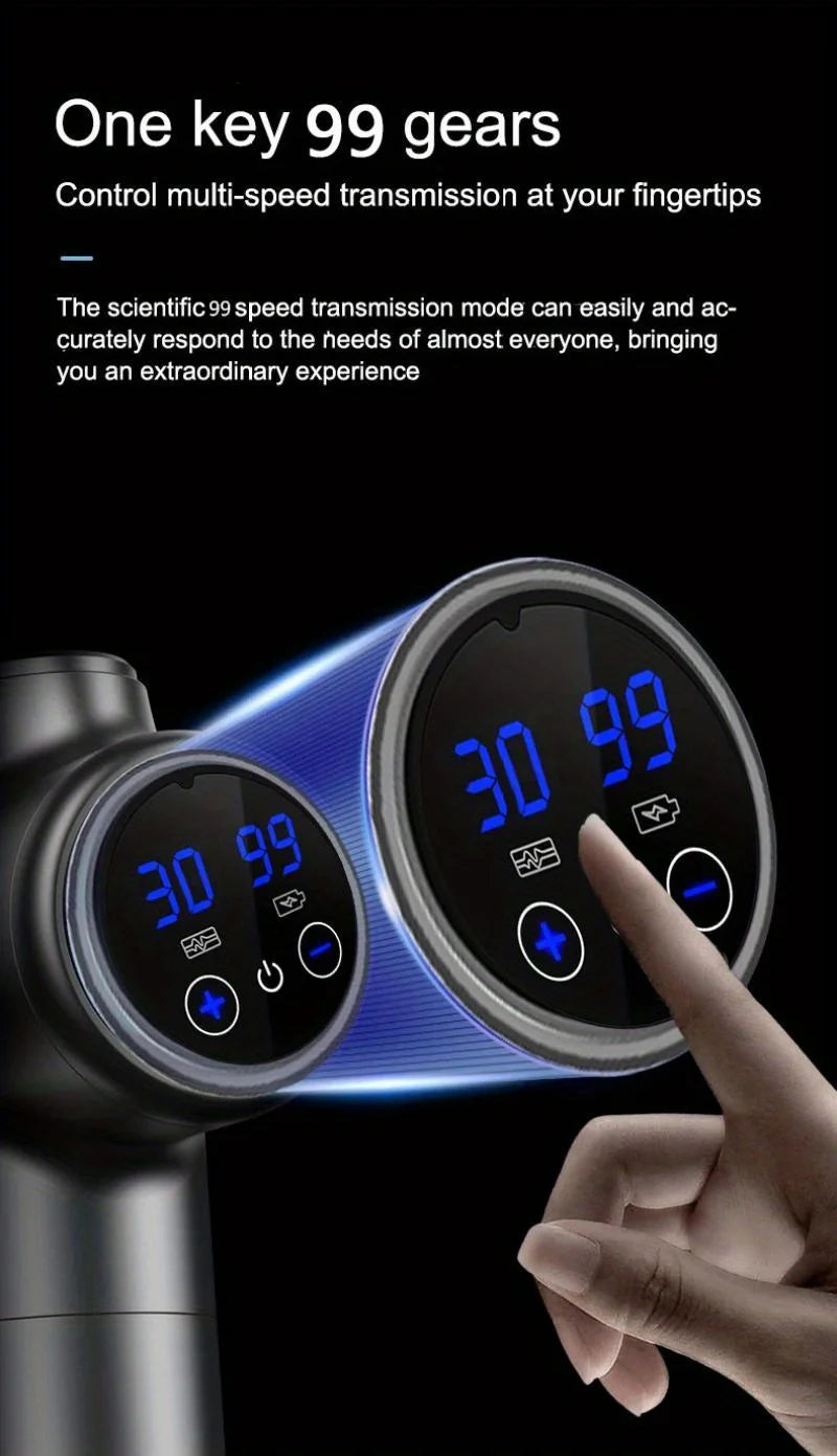 99-Speed Muscle Massage Gun – Professional Deep Tissue Massager for Neck & Back Pain