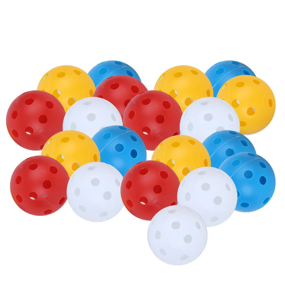 🏌️‍♂️ 20pcs Plastic Airflow Golf Balls – Colorful Hollow Practice Balls