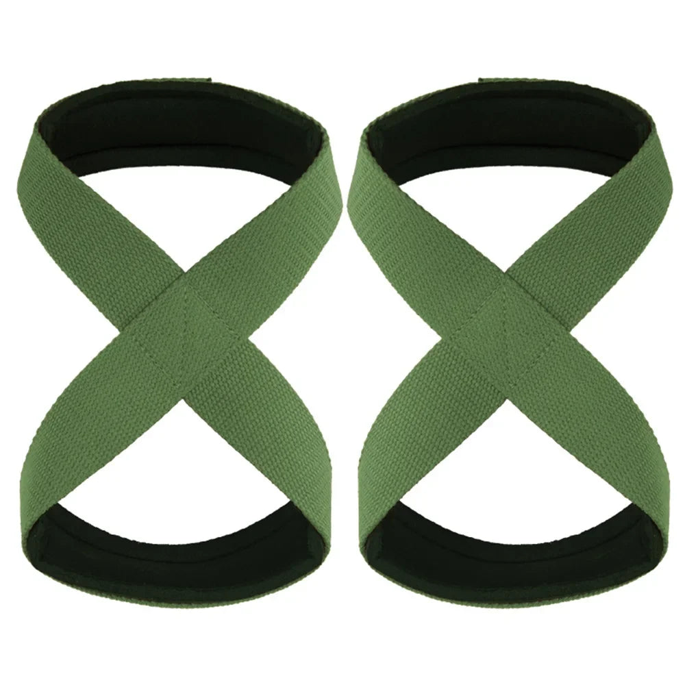 Figure 8 Lifting Straps – Padded Deadlift Wrist Wraps for Gym & Powerlifting