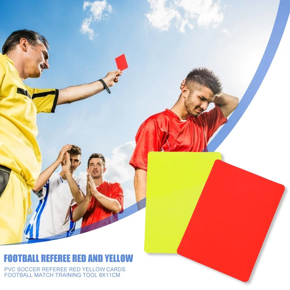 🟥🟨 2/10pcs PVC Referee Red Yellow Cards – Soccer Match Warning Tools