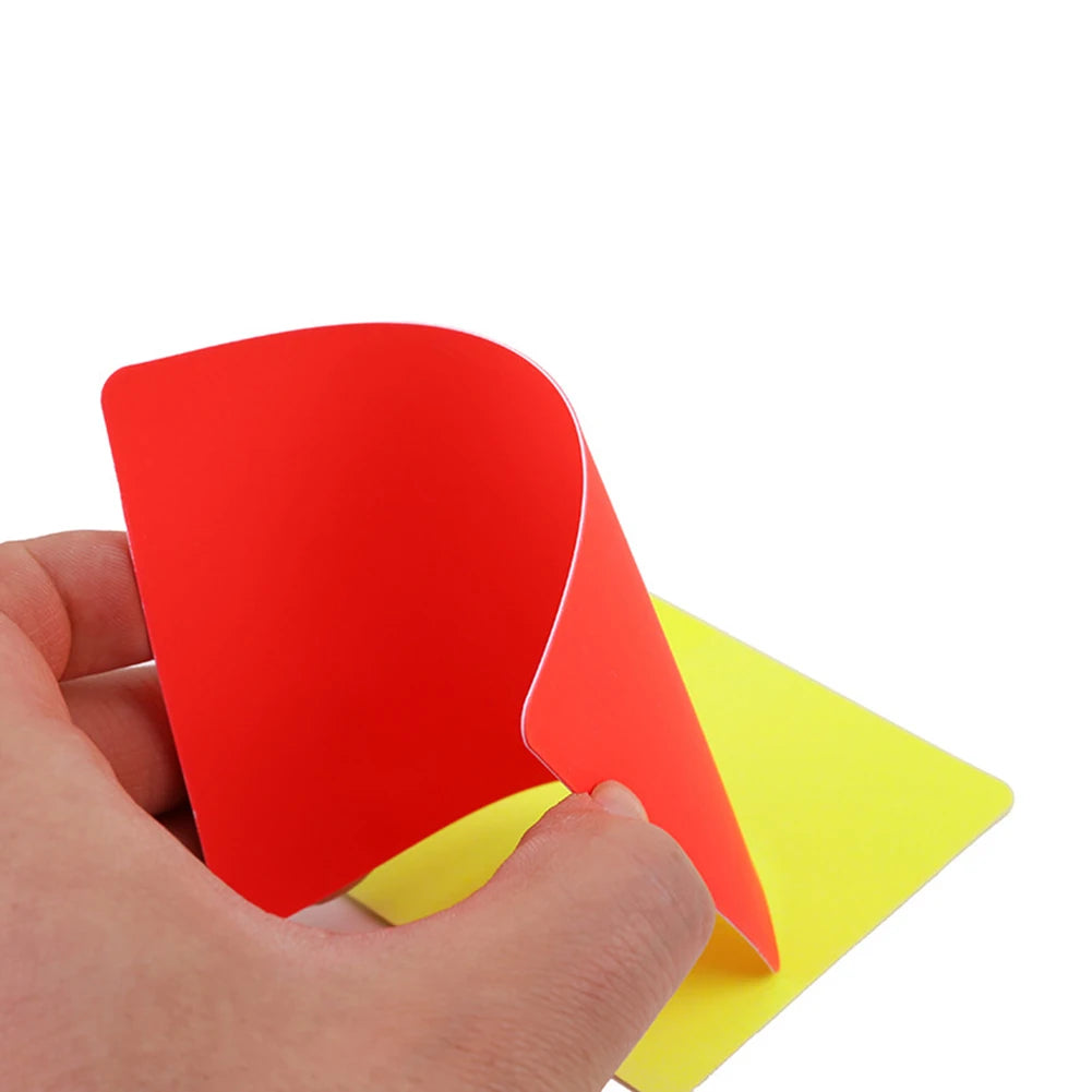 🟥🟨 2/10pcs PVC Referee Red Yellow Cards – Soccer Match Warning Tools