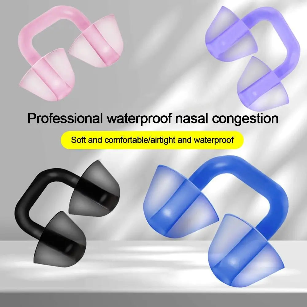 👃 Soft Silicone Nose Clip – Reusable Waterproof Nose Plug