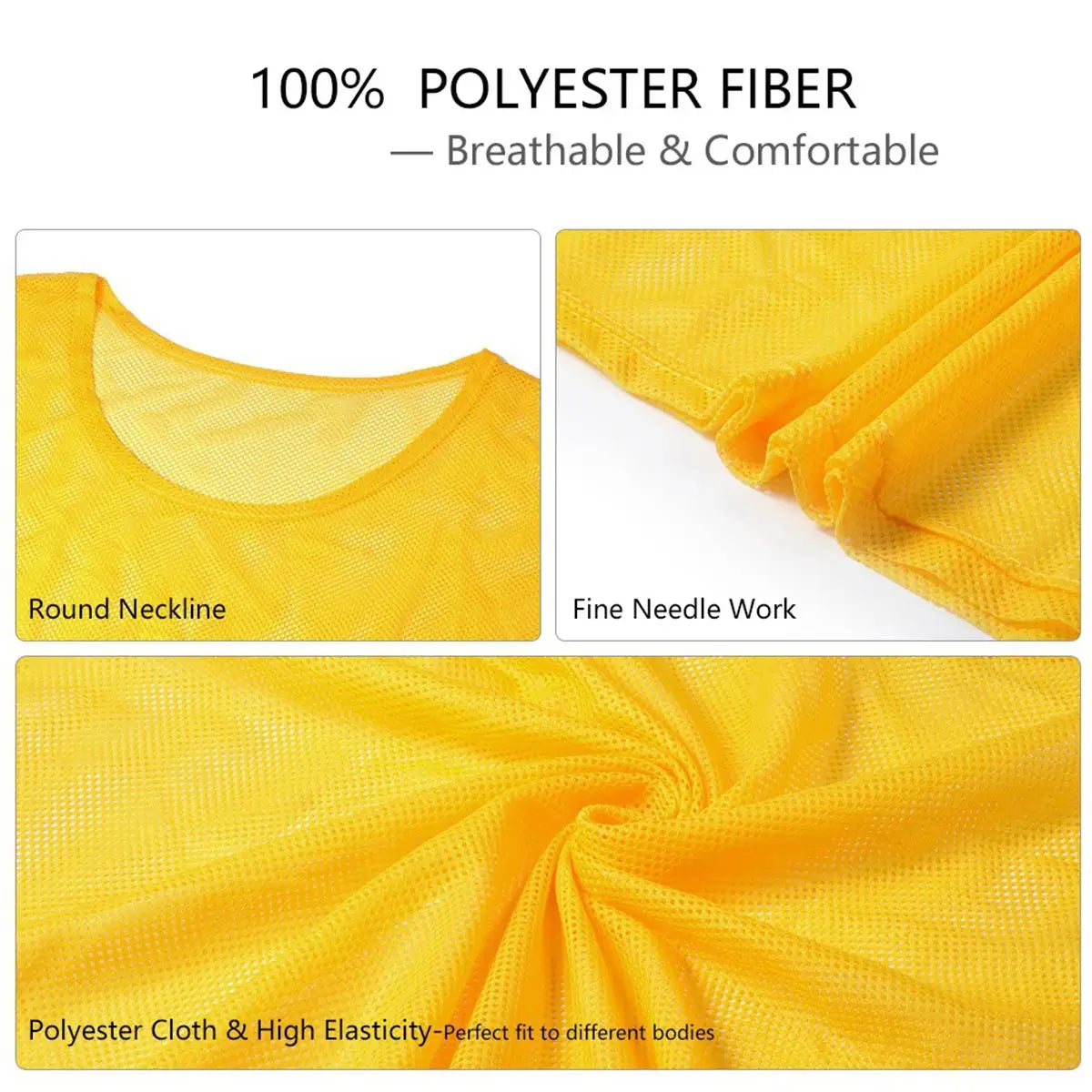 12PCS Kids Basketball Jerseys – Quick Dry Youth Soccer Training Pinnies Set