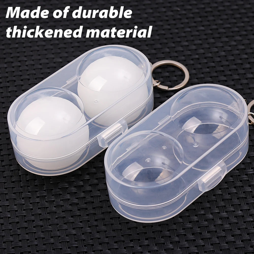 1–5pcs Ping Pong Ball Box – Hard Plastic Storage Case with Keychain
