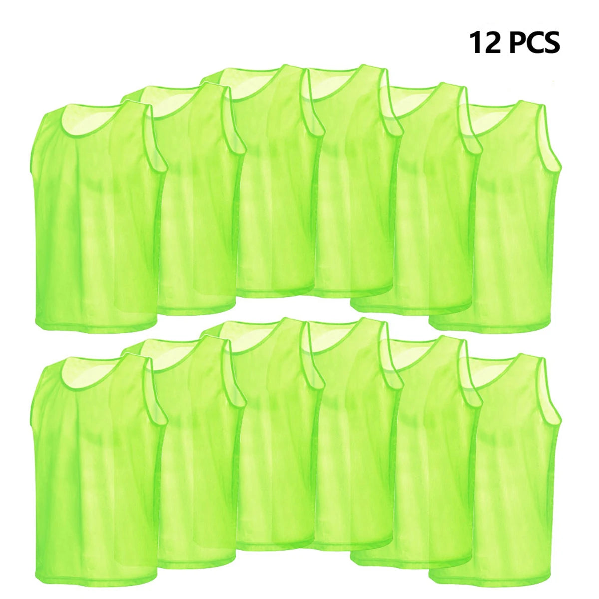 12PCS Kids Basketball Jerseys – Quick Dry Youth Soccer Training Pinnies Set