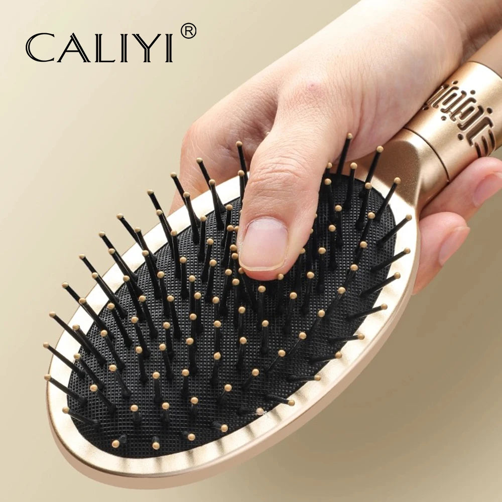 CALIYI Air Cushion Scalp Hair Brush – Anti-Static Oval Comb for Men & Women