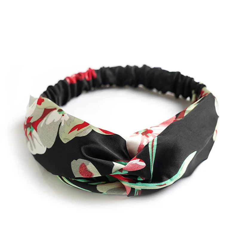 💫 Boho Soft Vintage Headbands – Cross Knot Elastic Hair Turban