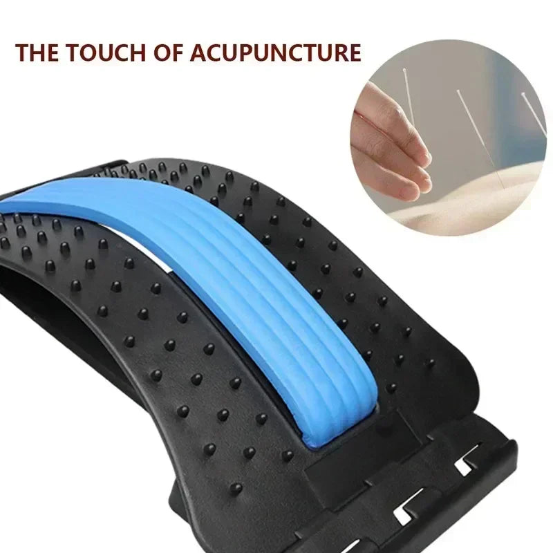 🧘‍♂️ Back Stretcher & Massager – Multi-Level Lumbar Spine Pain Relief Support Tool