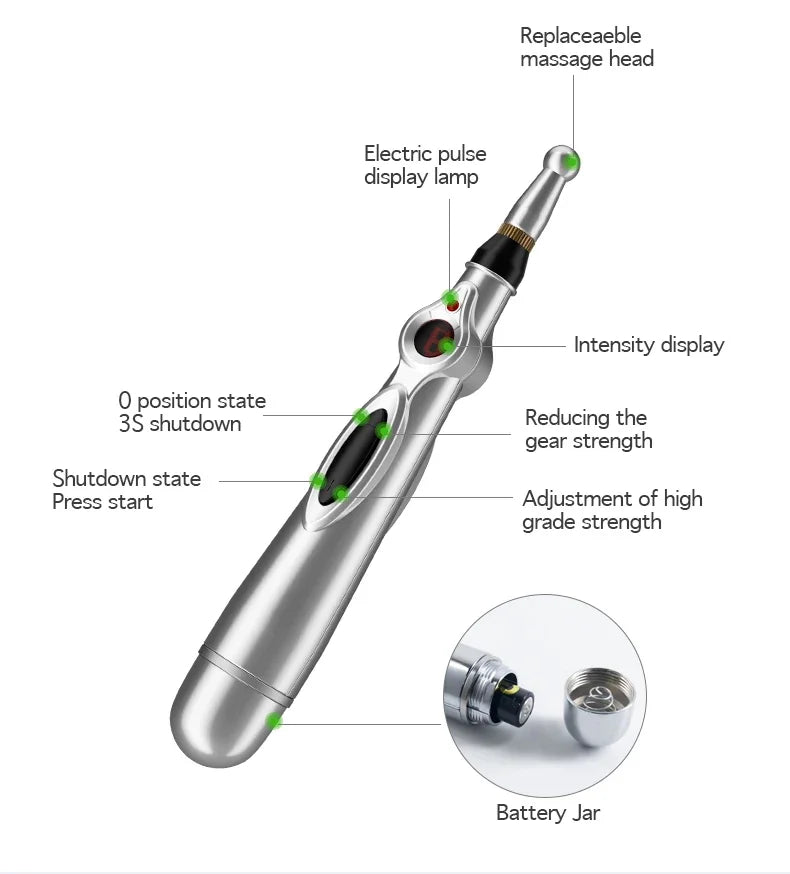 ⚡ Electric Acupuncture Massage Pen – Meridian Energy Laser Pen for Body Pain Relief