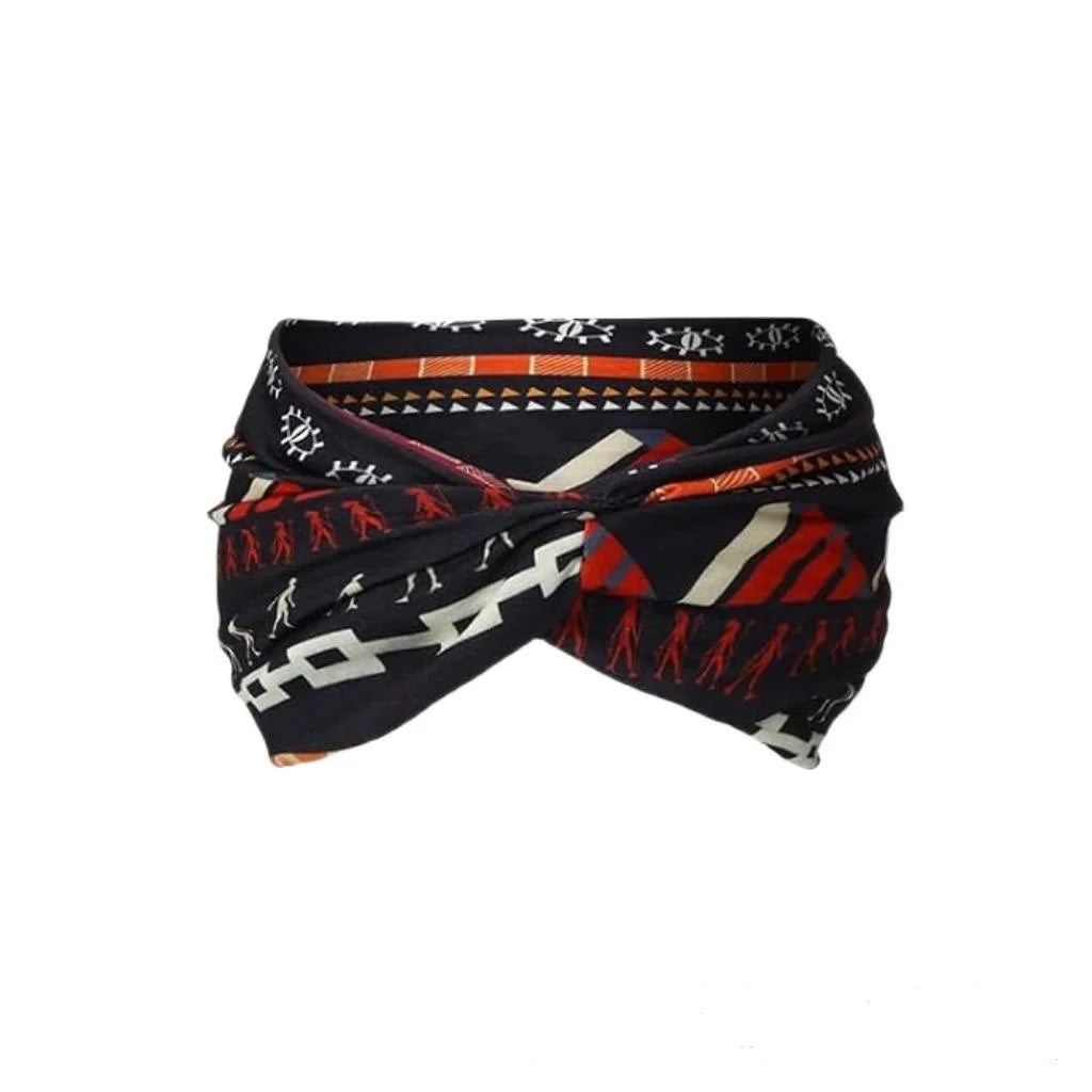🧘‍♀️ Bohemian Yoga Headband – Wide High Strength African Style Wrap