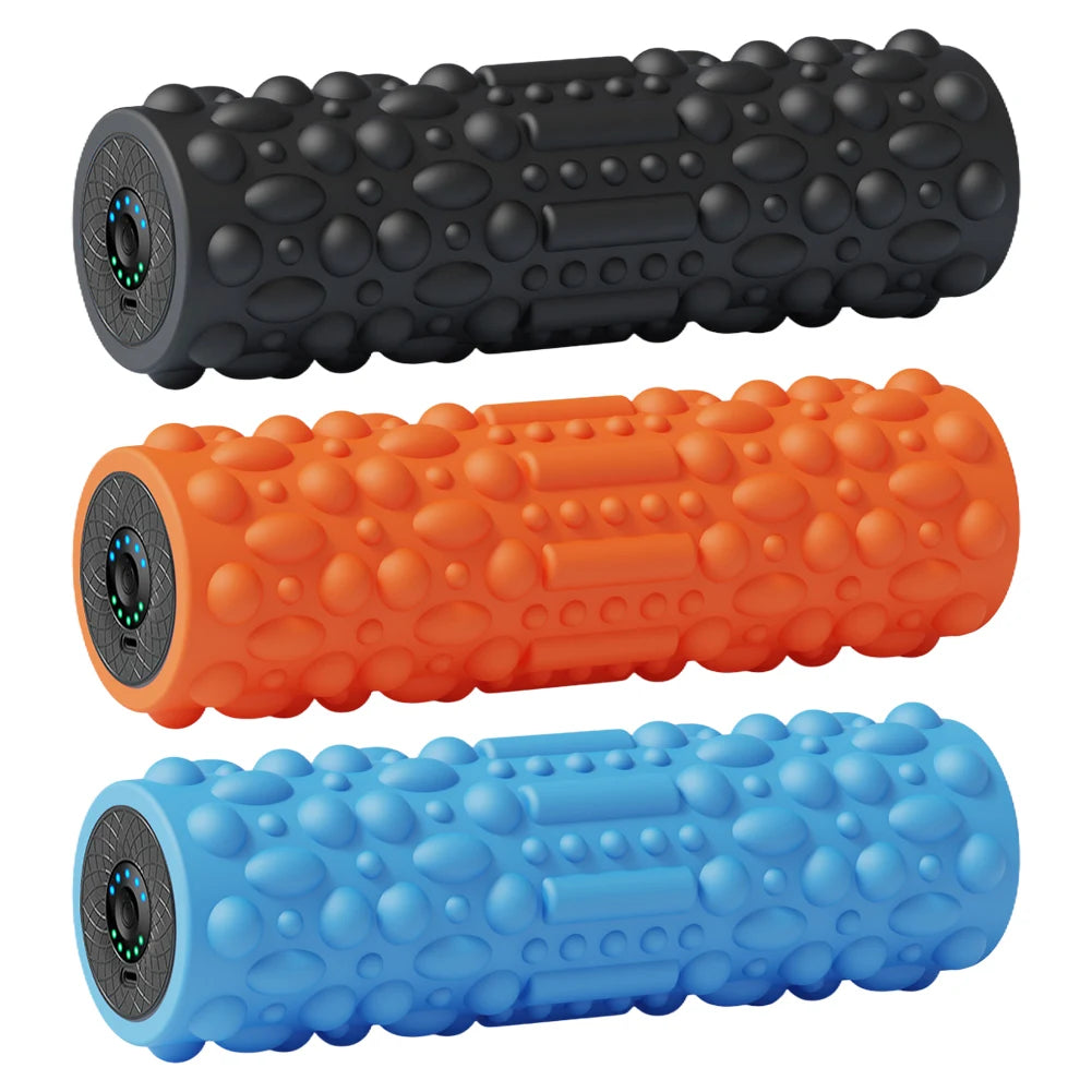 🔹 Electric Vibrating Foam Roller – 5-Speed Rechargeable Muscle Massager
