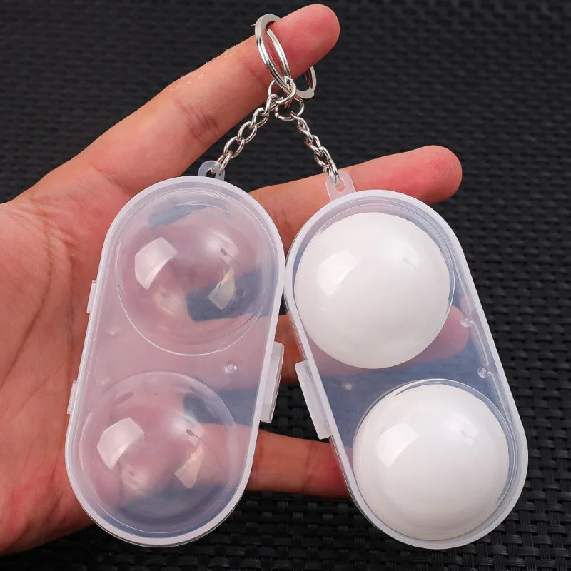 1–5pcs Ping Pong Ball Box – Hard Plastic Storage Case with Keychain