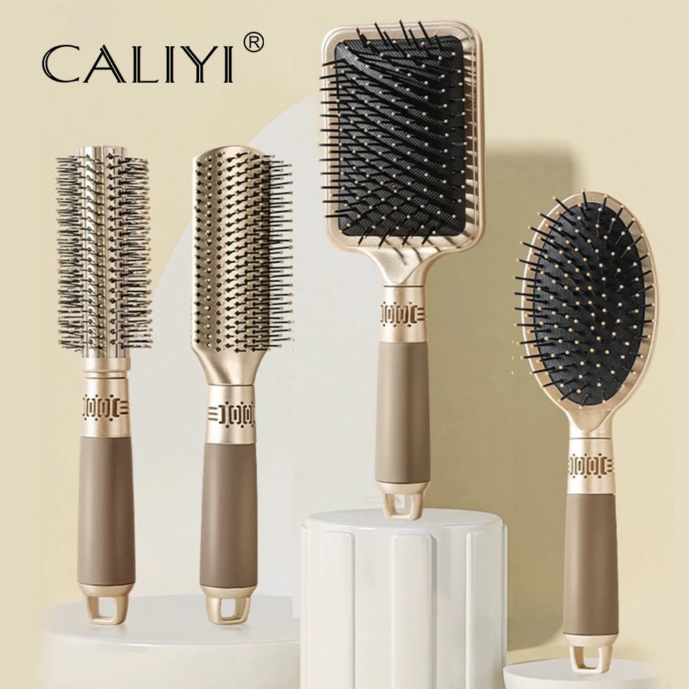 CALIYI Air Cushion Scalp Hair Brush – Anti-Static Oval Comb for Men & Women