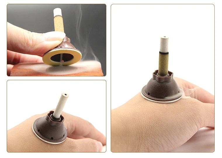 50Pcs Mini Moxa Stickers – Heating Acupuncture Moxibustion Therapy for Pain Relief
