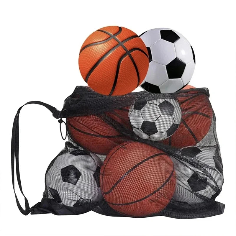 Mesh Ball Bag Backpack – Extra Large Football & Basketball Storage Net for Sports