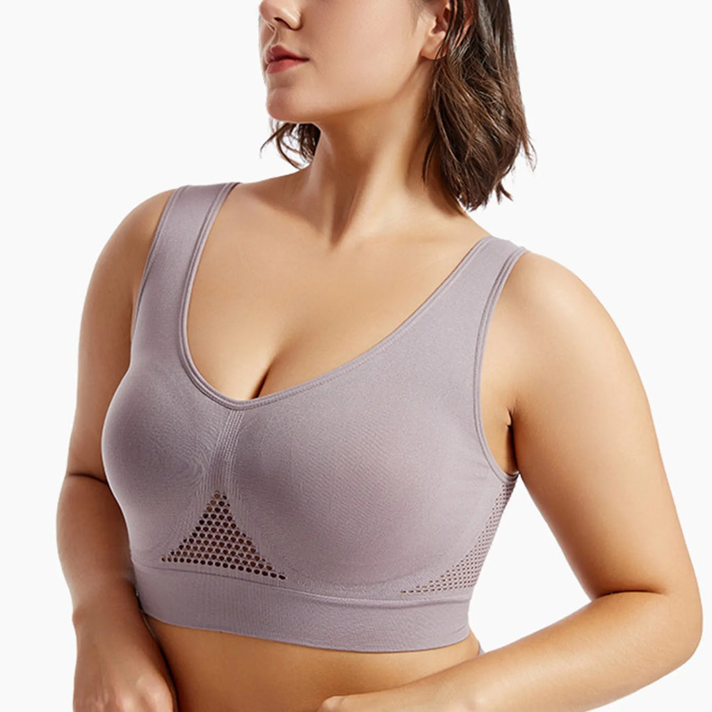 Women’s Zipper Front Sports Bra – Padded Workout Fitness Crop Top for Yoga & Gym