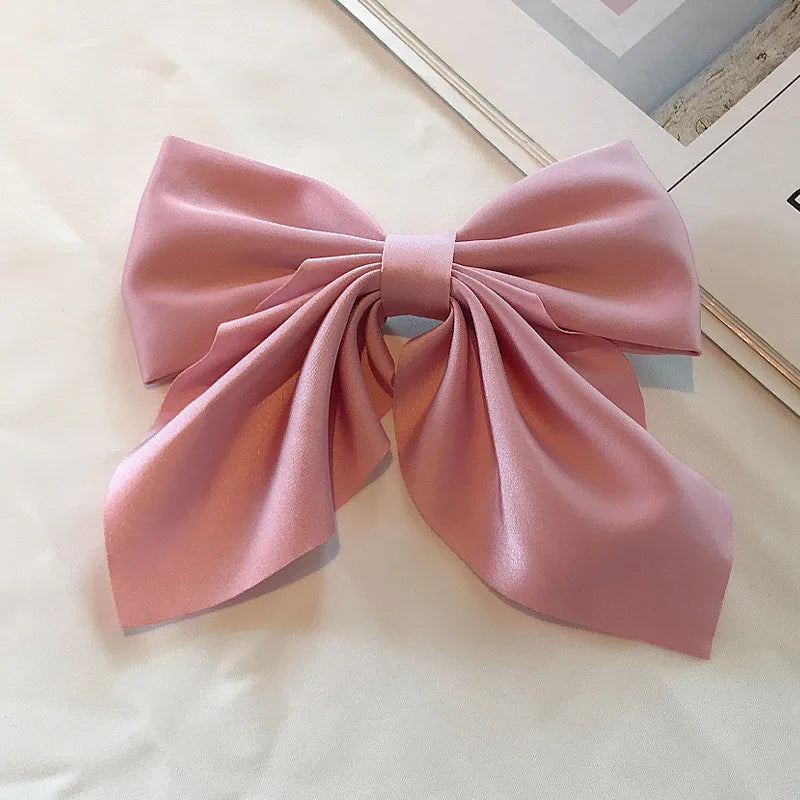 Satin Bow Hair Clips – Cute Butterfly Style Hairpins for Girls & Women, Elegant Hair Accessories