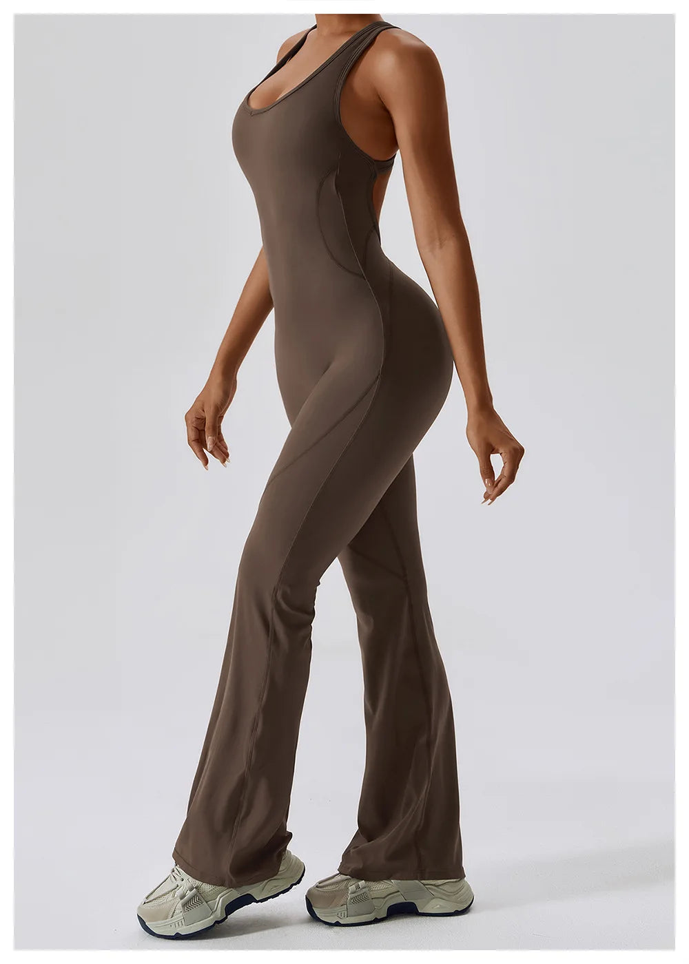 🧘 One-Piece Yoga Jumpsuit – Women’s Butt-Lifting Fitness Bodysuit